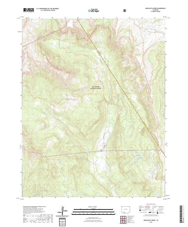 US Topo 7.5-minute map for Archuleta Creek CO