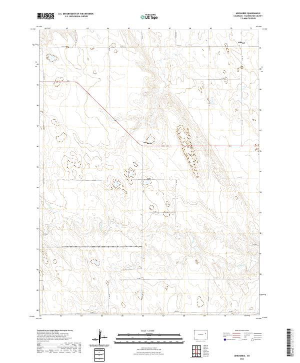 US Topo 7.5-minute map for Arickaree CO