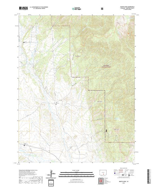 US Topo 7.5-minute map for Badito Cone CO – American Map Store