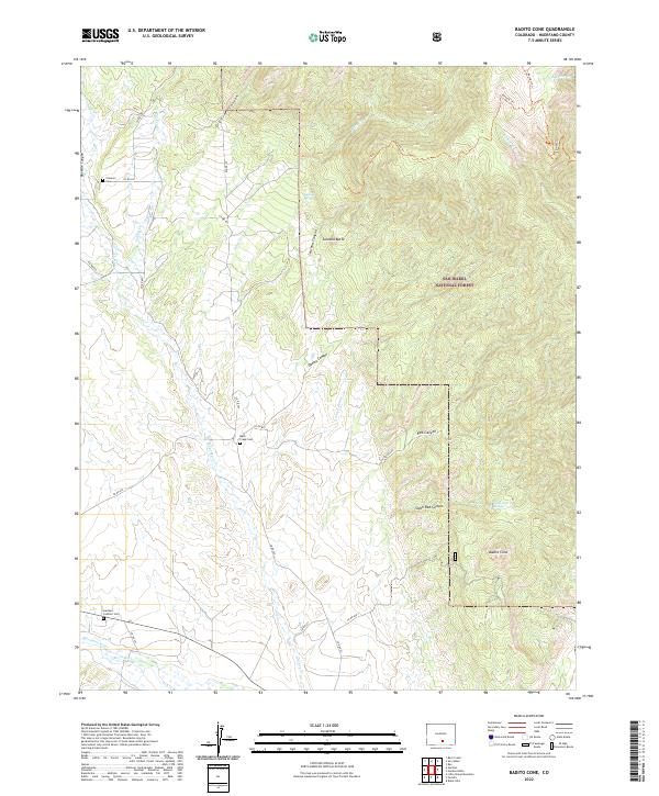 US Topo 7.5-minute map for Badito Cone CO