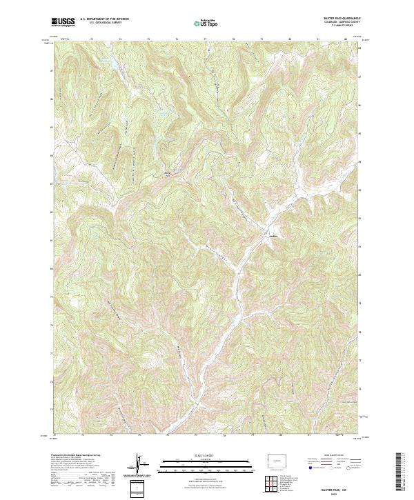 US Topo 7.5-minute map for Baxter Pass CO