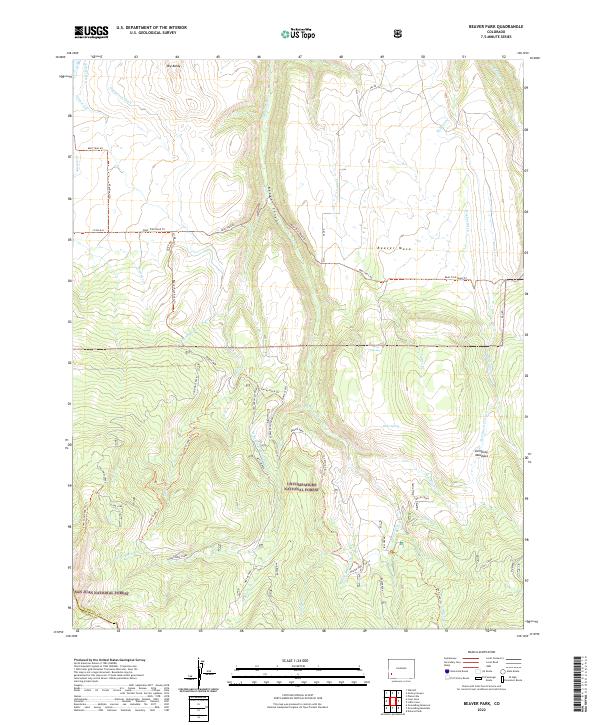 US Topo 7.5-minute map for Beaver Park CO