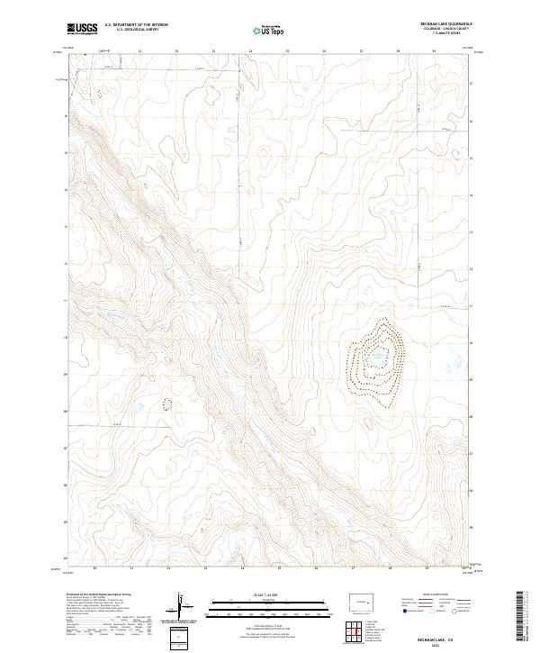 US Topo 7.5-minute map for Beckman Lake CO