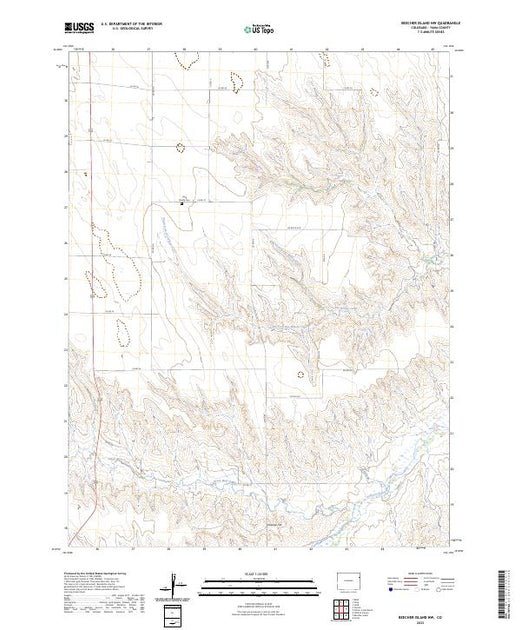 US Topo 7.5-minute map for Beecher Island NW CO – American Map Store