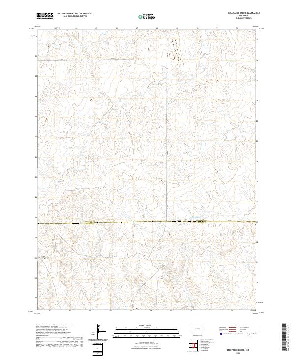 US Topo 7.5-minute map for Bellyache Creek CO