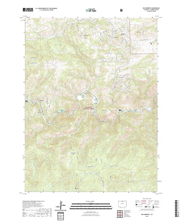 US Topo 7.5-minute map for Big Narrows CO