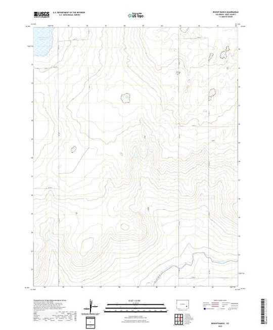 US Topo 7.5-minute map for Bishop Ranch CO – American Map Store
