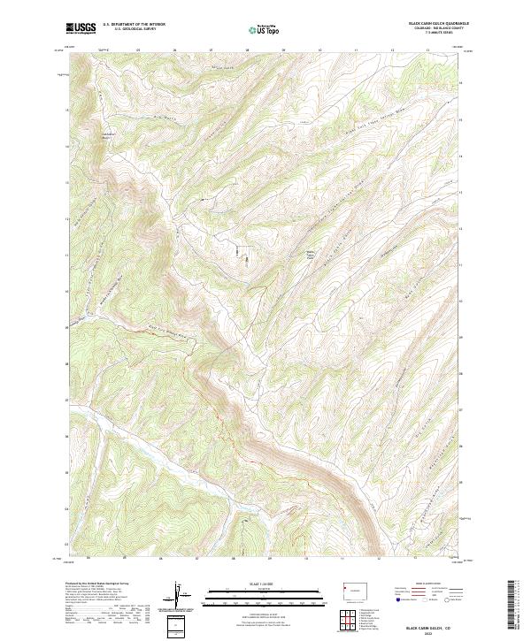 US Topo 7.5-minute map for Black Cabin Gulch CO