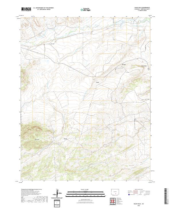 US Topo 7.5-minute map for Black Hills CO
