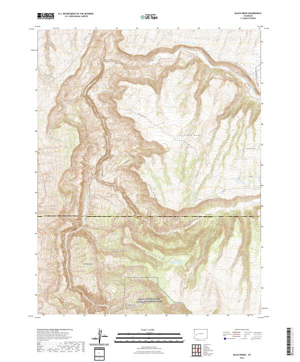 US Topo 7.5-minute map for Black Ridge CO