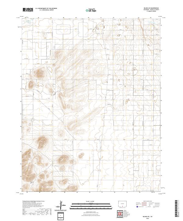 US Topo 7.5-minute map for Blanca SE CO
