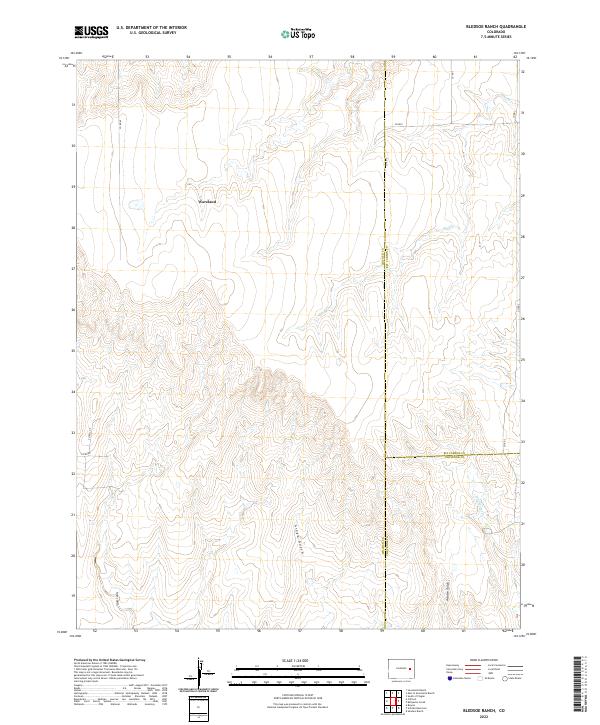 US Topo 7.5-minute map for Bledsoe Ranch CO