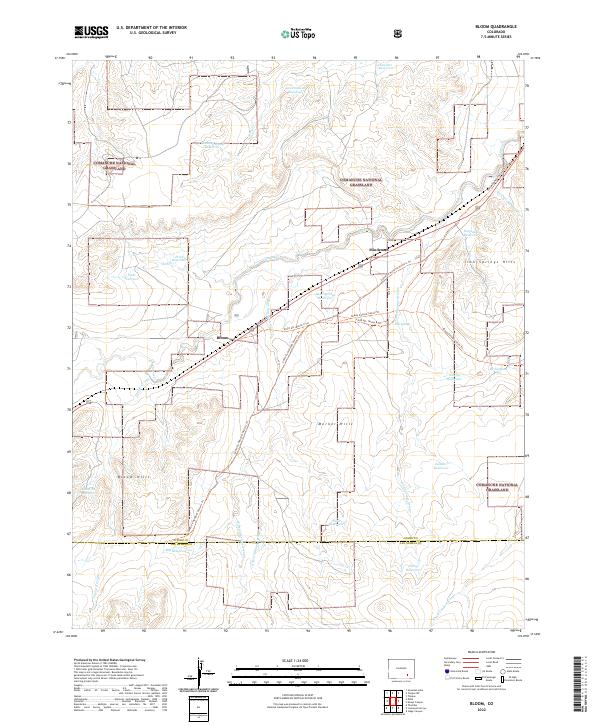 US Topo 7.5-minute map for Bloom CO
