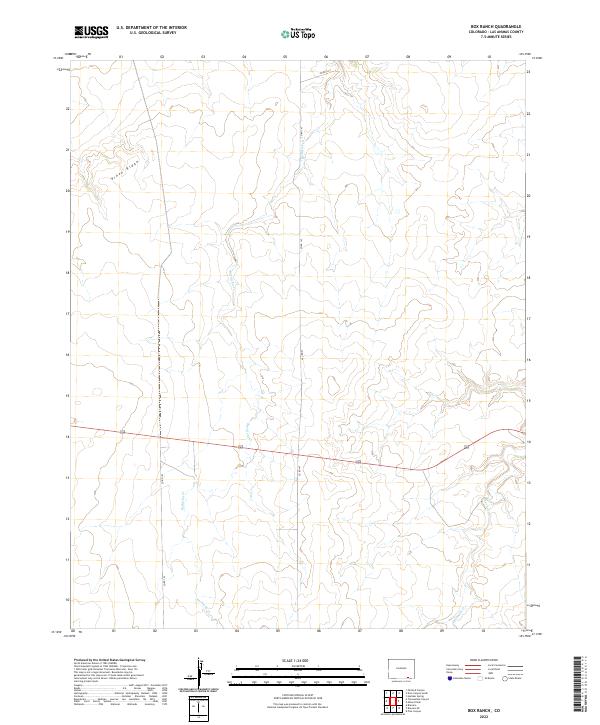 US Topo 7.5-minute map for Box Ranch CO