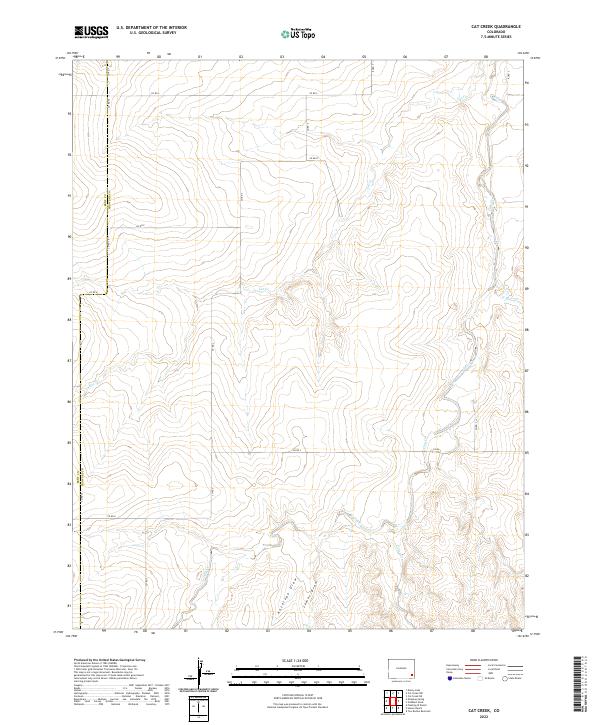 US Topo 7.5-minute map for Cat Creek CO