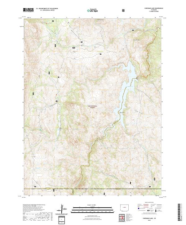 US Topo 7.5-minute map for Cheesman Lake CO