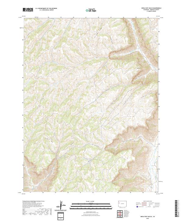 US Topo 7.5-minute map for Circle Dot Gulch CO