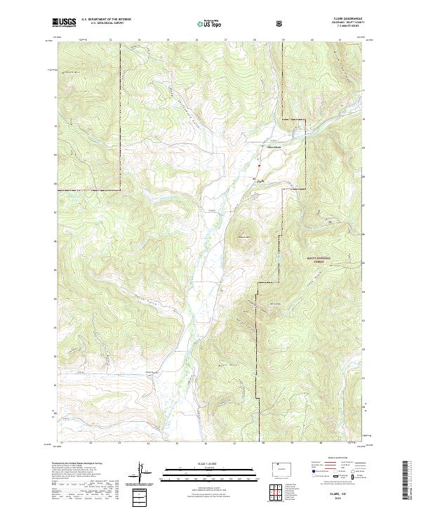 US Topo 7.5-minute map for Clark CO