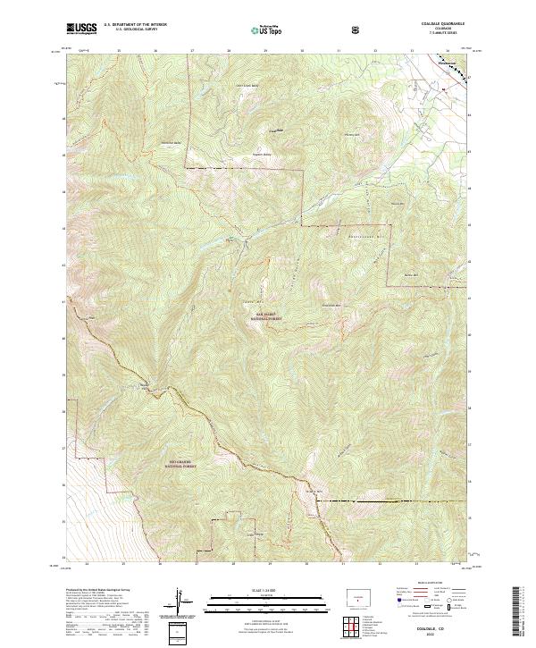 US Topo 7.5-minute map for Coaldale CO – American Map Store