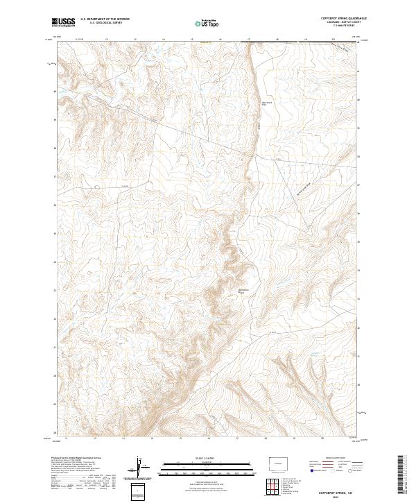 US Topo 7.5-minute map for Coffeepot Spring CO