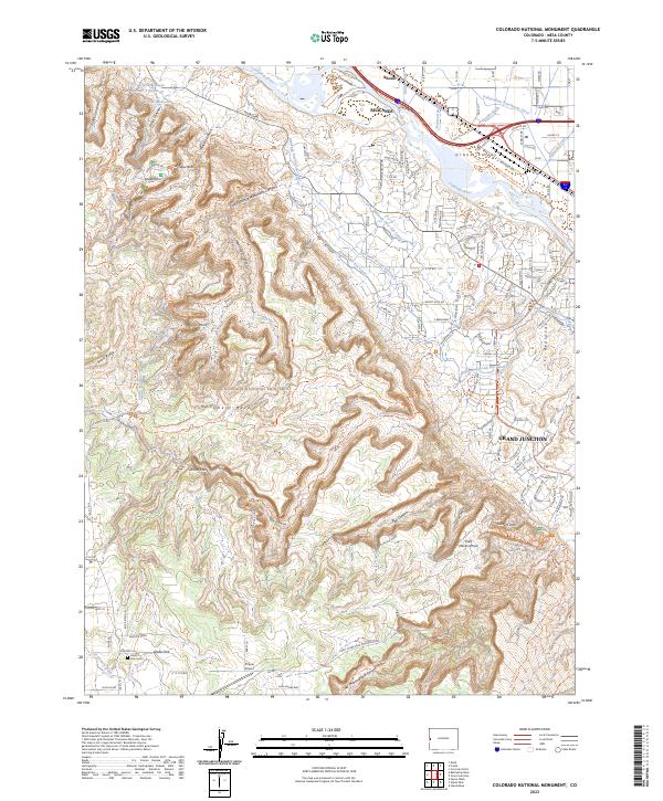 US Topo 7.5-minute map for Colorado National Monument CO