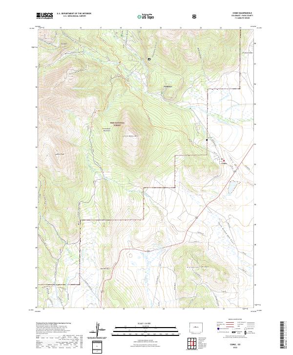 Como Rd Dimensions US Topo 7.5-minute map for Como CO – American Map Store