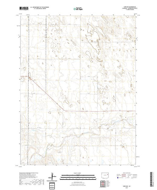 US Topo 7.5-minute map for Cope NW CO – American Map Store