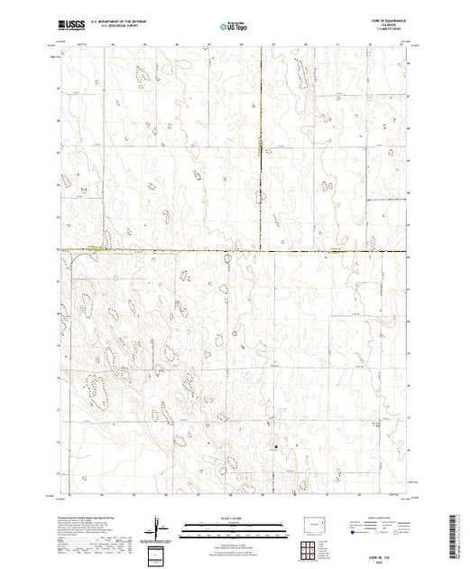 US Topo 7.5-minute map for Cope SE CO – American Map Store