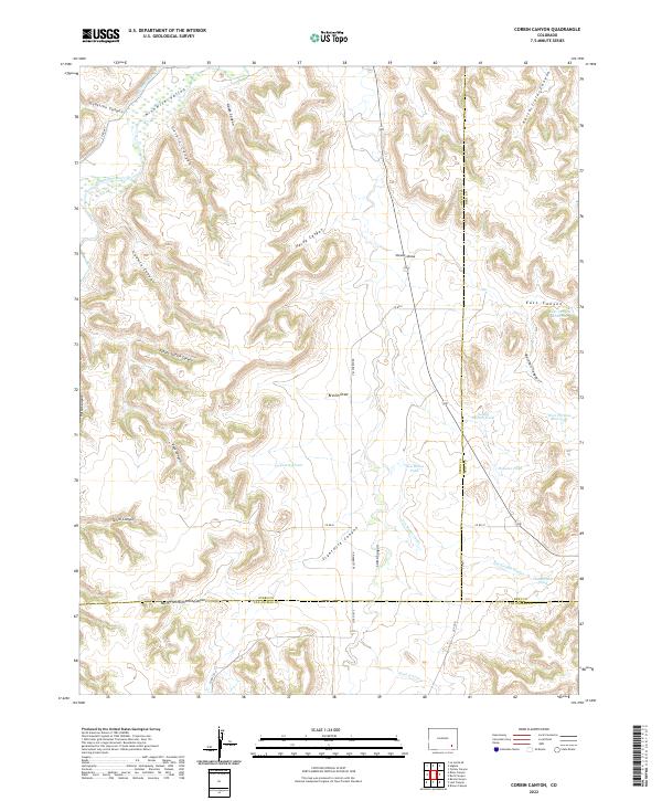 US Topo 7.5-minute map for Corbin Canyon CO