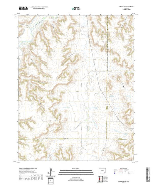 US Topo 7.5-minute map for Corbin Canyon CO – American Map Store