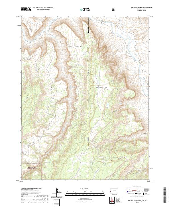 US Topo 7.5-minute map for Dolores Point North COUT