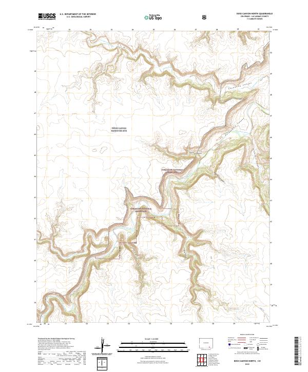 Doss House Rocks Map US Topo 7.5-minute map for Doss Canyon North CO – American Map Store