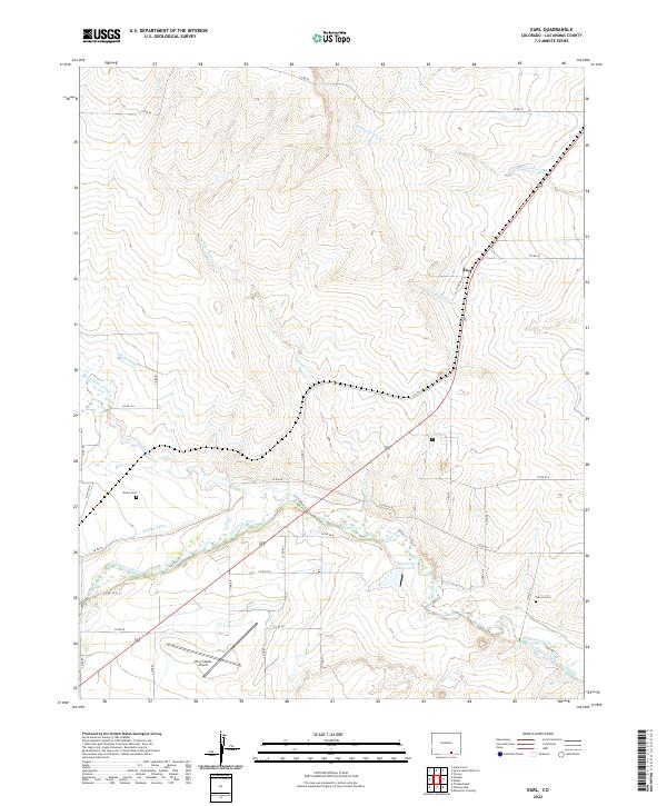 US Topo 7.5-minute map for Earl CO