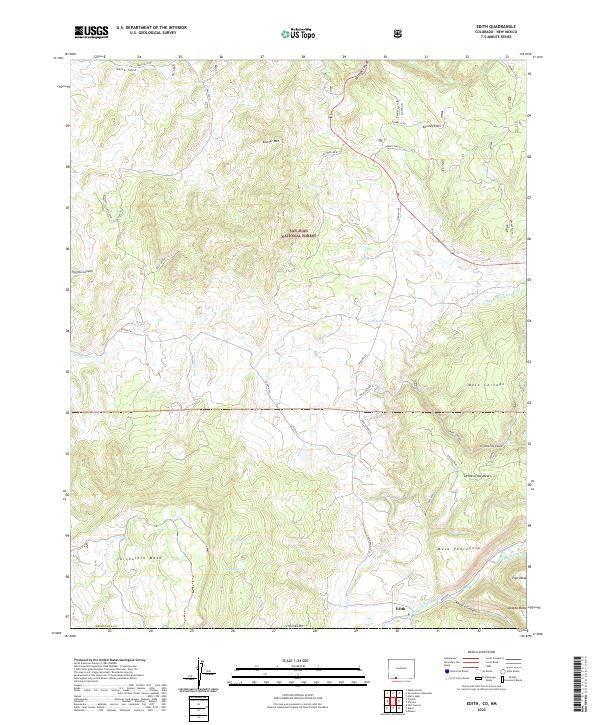 US Topo 7.5-minute map for Edith CONM – American Map Store