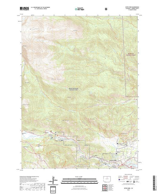 US Topo 7.5-minute map for Estes Park CO – American Map Store