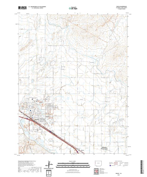 US Topo 7.5-minute map for Fruita CO