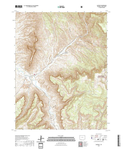 US Topo 7.5-minute map for Gateway CO – American Map Store