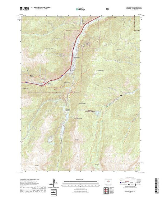US Topo 7.5-minute map for Georgetown CO – American Map Store