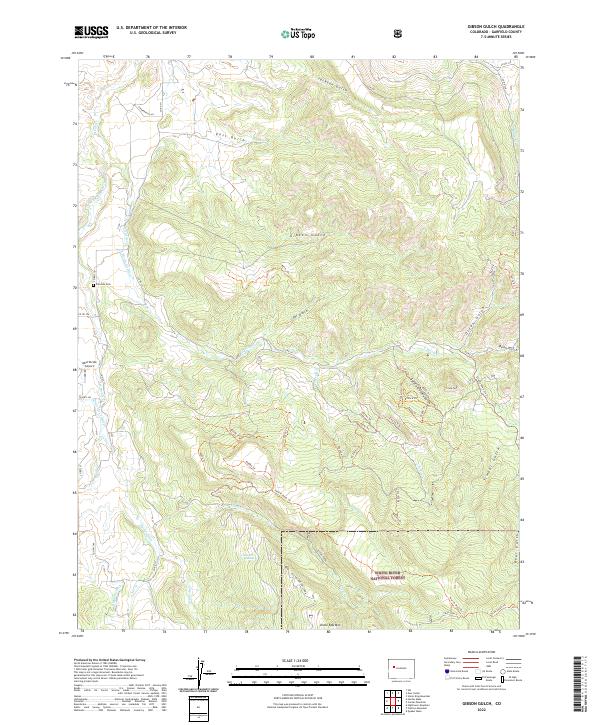 US Topo 7.5-minute map for Gibson Gulch CO