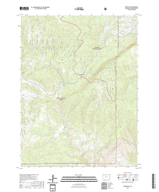 US Topo 7.5minute map for Gore Pass CO American Map Store