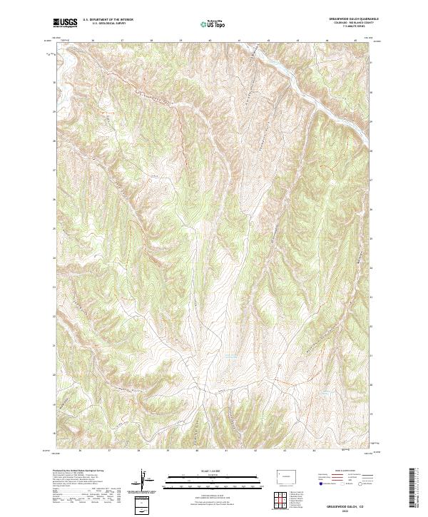 US Topo 7.5-minute map for Greasewood Gulch CO