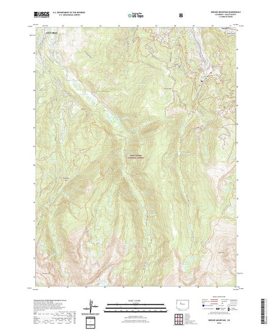 US Topo 7.5-minute map for Grouse Mountain CO – American Map Store
