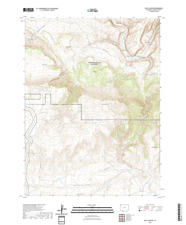 US Topo 7.5-minute map for Hells Canyon CO