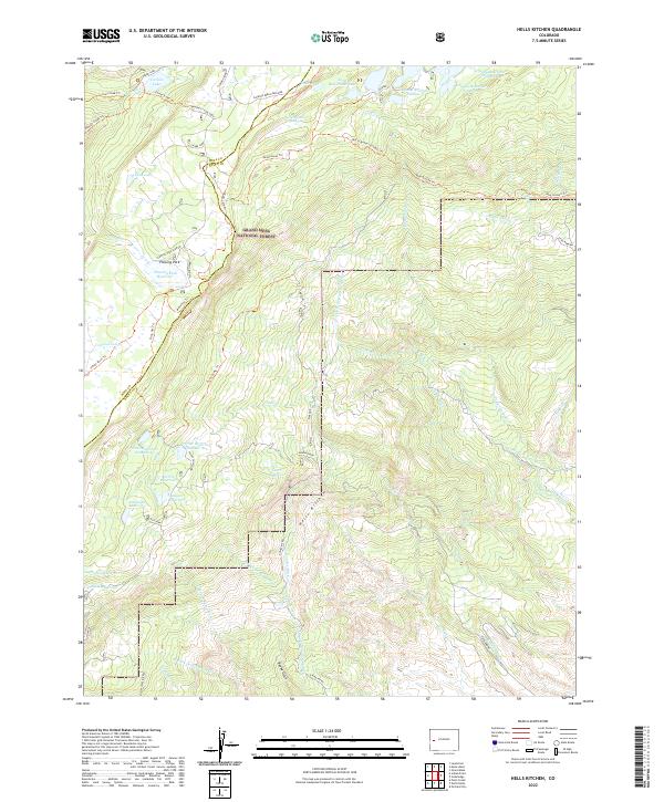 US Topo 7.5-minute map for Hells Kitchen CO