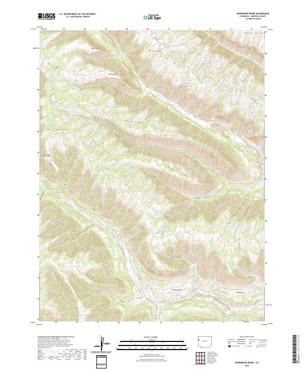 US Topo 7.5-minute map for Henderson Ridge CO