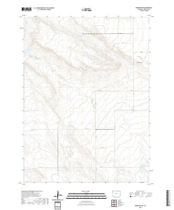 US Topo 7.5-minute map for Hereford NW CO