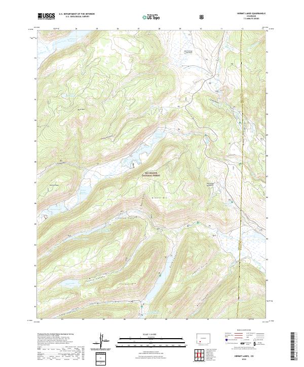 US Topo 7.5-minute map for Hermit Lakes CO