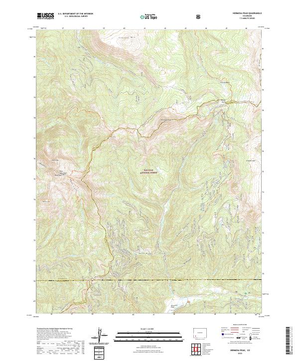 US Topo 7.5-minute map for Hermosa Peak CO