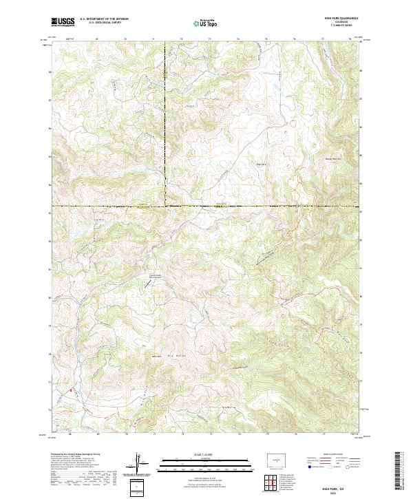 US Topo 7.5-minute map for High Park CO