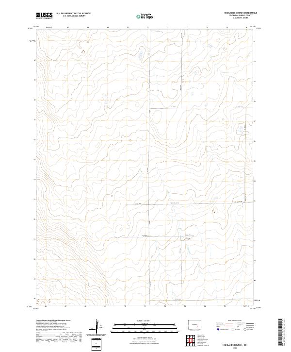 US Topo 7.5-minute map for Highlands Church CO